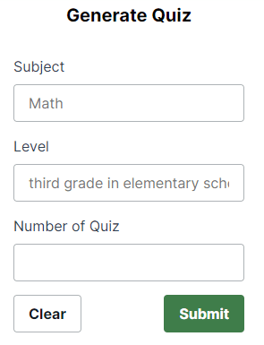 Quiz Generator - Simple Quiz Platform where AI Creates Quizzes made with AWS Amplify
